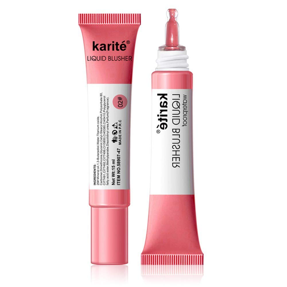 Reddhoon Waterproof Liquid Blusher, Delicate Smooth Lightweight Glides Easily Natural Looking Long Lasting Cheek Liquid Blush