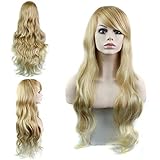 Women's Sexy Long Body Wave Hair Cosplay Costume Wig Synthetic Full Wigs with Bangs Party Wig