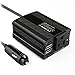 DRILLPRO 150W Car Power Inverter DC 12V to AC 220V With 3.1A Dual USB Charging Port for Digital Camera Laptop Smartphones Tablets