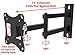 Husky Mount Articulating tv Bracket Fits Most 10 – 27 inch Monitor LED LCD TVs with 4”x 4” mounting Pattern Tilt Swivel Arm Full Motion TV Wall Mount.VESA 75X75, 100X100 Max 33 Lbs