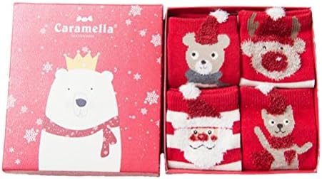 AMPretty Kids Socks For Toddler Baby Boys Girls 4Sizes Pack Child Christmas Socks Gift Bag For Boys Girls 1-3years 5.5"-6.3"