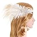 eforpretty 1920s Flapper Headpiece Headband with French Netting Accent