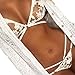 BeautyVan Women Sexy Lingerie Corset Lace Push Up Vest Top Bra+Pants Set Underwear Suit (L, White)
