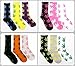 Sunnydate 3 Pair Marijuana Weed Leaf Printed Cotton High Socks (Mix Color)