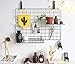 ANZOME Wire Wall Basket, Grid Basket with Hooks, Wall Mounted Organizer for Wall Grid, Kitchen Organizer, Wire Storage Shelf Rack for Home Supplies, Wall Decoration(Black)