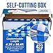 Blue Gingham Picnic / Party Plastic Tablecloth Roll, Disposable Picnic colored Table cloth On a Roll With Self Cutter Box,Cut Tablecloth To Your Own Table Size,Indoor/Outdoor, By Clearly Elegant