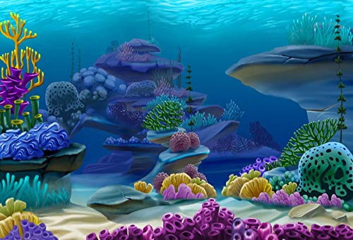 Leowefowa Leowefowa Vinyl 8x6ft Underwater World Aquarium