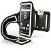 iGadgitz Reflective Anti-Slip Black Sports Jogging Gym Armband for Sony Xperia Z5 Compact E5803 E5823 with Key Slot