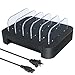 Charging Station 5 Port Usb Charger Quick Charge Charging Dock, Cell Phone Charger Multi Port Usb Desktop Charging Station for Multiple Devices, Multi Device Charging Station for iphone, ipad, Tablet