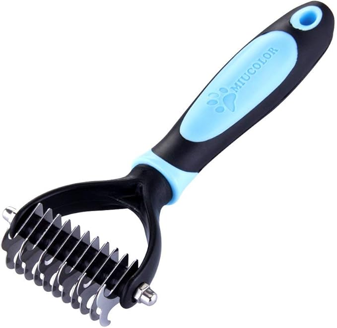 MIU COLOR Dog Dematting Comb, Dog Grooming Tool for Long Haired