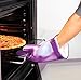 Mastrad A82305 Silicone Oven Mitt with Cotton Lining, Purple