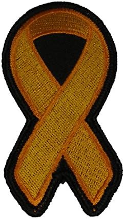 Orange Ribbon for Leukemia and Multiple Sclerosis Awareness Patch - Orange - Veteran Owned Business.
