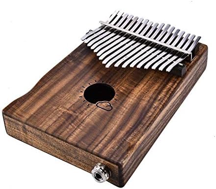Thumb Piano 17 Keys Solid Acacia Thumb Piano Link Speaker Electric Pickup with Bag Cable