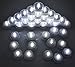 SAMYO Set of 36 Waterproof Wedding Submersible Battery LED Tea Lights Underwater Sub Lights- Wedding Centerpieces Party Decorate (White)