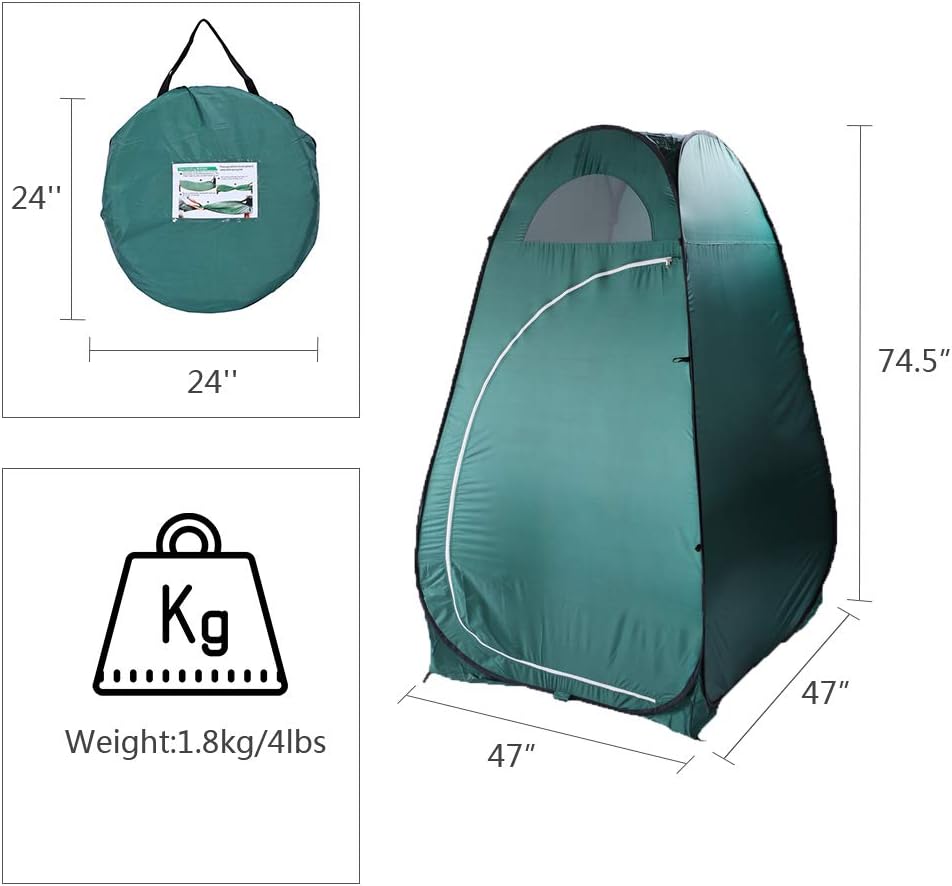 PEXMOR Portable EZ Pop UP Changing Room Tent with Carrying Bag, Perfect for Outdoor Dressing/Shower/Camping Toilet/Fishing/Beach, Backpack Shelter (Upgraded) (Upgraded): Sports & Outdoors
