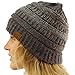 Confetti Ombre Warm Chunky Soft Stretch Knit Slouch Beanie Skull Cap Hat Dk. Gray