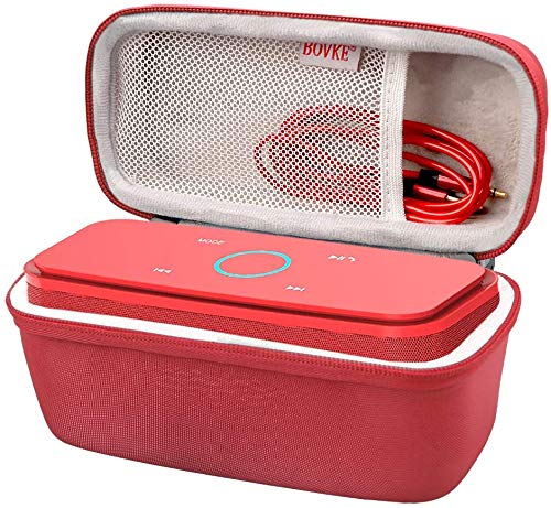 BOVKE Case for Doss SoundBox Touch Wireless Bluetooth V4.0 Portable Speaker Protective Hard EVA Travel Shockproof Carrying Case Cover Storage Pouch Bag, Red