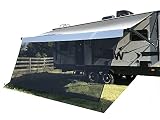 Tentproinc RV Awning Sun Shade 8'X15'3'' Black Mesh Screen Sunshade UV Blocker Complete Kits - 3 Years Limited Warranty