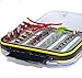 Outdoor Planet Double Side Waterproof Pocketed Fly Box + Assorted Trout Fly Fishing Lure Pack of 35 Pieces Fly Lure