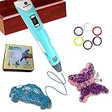 3D Pen - Printing Pen for Kids and Adults - Heated Drawing Printer Pen with LED Display - Includes 6 1.75mm PLA Filaments - Safe and Non-Toxic - Perfect for DIY Arts and Crafts, Girls and Boys