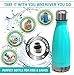 Stainless Steel Water Bottle for Kids School: 12 oz Double Wall Insulated Cola Bottle Shape for Cold and Warm Drinks, BPA Free Metal Sports Bottle For Boys, Girls & Women (Aqua Blue, 12 oz)