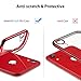 RANVOO Clear iPhone XR Case, Soft Silicone Cover with Red Electroplated Bumper Thin Slim Fit Case for iPhone XR 6.1 Inch (2018), Crystal Red