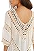 Dora Bridal Womens Sexy Crochet Hollow Out Cover-ups Beachwear Swimwear Dress (Free Size, Beige)