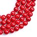 8mm Red Coral Beads Round Loose Gemstone Beads for Jewelry Making Strand 15 Inch (47-50pcs)