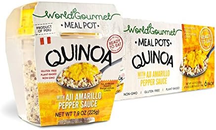 World Gourmet Quinoa Ready To Eat Meal With Aji Amarillo Pepper Sauce (Pack of 6)