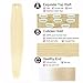 Double Weft 100% Remy Human Hair Extensions Clip in #60 Platinum Blonde 10''-22'' Grade 7A Quality Full Head Thick Thickened Short Straight 8pcs 18clips for Women Beauty 10