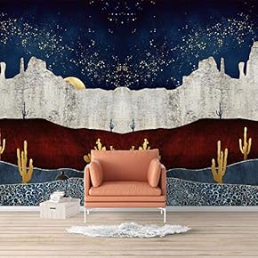 Wall Mural Nordic Style Nature Landscape Removable Wallpaper Wall Sticker for Bedroom Living Room - 66x96 inches