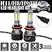 H11/H8/H9 LED Headlight Bulb 24000LM 6000K Plug&Play Hi/Lo Beam Fog Light Lamp Conversion Kit/Bulbs with COB Chips Replacement 6000K Cool White 3 Years Warranty(Set of 2) 