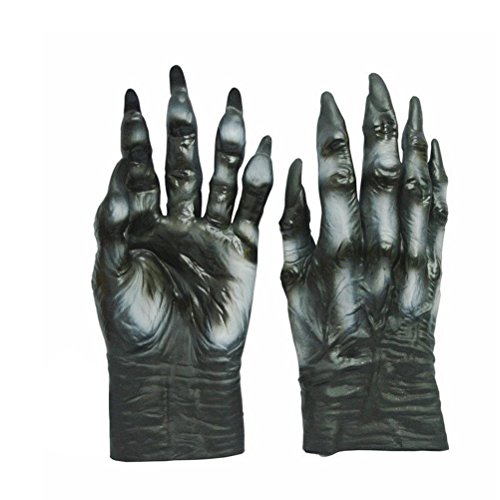 Tinksky Halloween Scary Wolf Gloves Cosplay Latex Gloves Costume Accessory for halloween horror nights