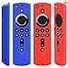 [2 Pack] Silicone Cover Case for Fire TV Stick 4K / Fire TV (3rd Gen) Compatible with All-New 2nd Gen Alexa Voice Remote Control (Red and Blue) primary