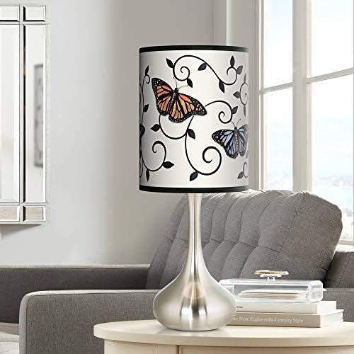 Butterfly Scroll Giclee Droplet Table Lamp - Giclee Glow