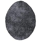 Maples Rugs Toilet Lid Cover - Colorsoft Soft Washable Elongated Seat Rug [Made in USA] Non Slip & Quick Dry for Bathroom Grey Flannel