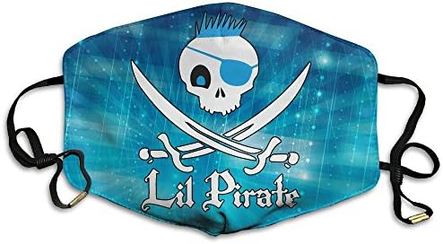 Lil Pirate Boy Jolly Roger Skull &amp; Swords Style Unisex Respirator Masks Dust Mask Mouth Mask For Men Women Mask One Size