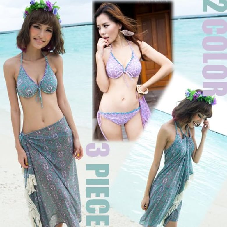 Amazon クールな ワンピース タイプ ビキニ 水着 トップス ボトム スカート 3点セット Ss Xl ピンク その他 ビキニ セパレーツ 通販