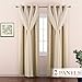 NICETOWN 2 Layers Mix & Match Elegance Biscotti Beige Crinkled Voile & Blackout Curtain Panels with Free Tie-Backs, Home Decor Window Drapes for Nursery (Pack of 2-Layer Draperies, W52 x L84)