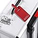 (Red) Stylish Microfiber Leather ID Tags Business Card Holder for Luggage Baggage ID Travel Identifier for DJ Equipment Travel Bag Flight Case ID Name Suitcase Label Sports Bag New Gift