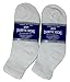 Creswell Diabetic Socks, 6 Pairs, Low Cut, Size 13-15 X-Large, White