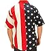 Men's Half Stars Half Stripes American Flag Woven Polo Shirt