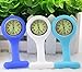 Bestgrew Set of 3 Unisex Nurses Luminous Lapel Pocket Watch Silicone Glow in The Dark (Infection Control)