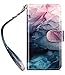 Dailylux Case for Samsung Galaxy S9 2018 - [Built-in 9 Card Slots] Premium Soft PU Leather Folio Flip Wallet Case Wristlet Protective Cover, Ink Watercolor