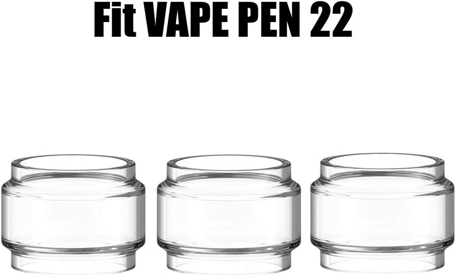CENGLORY 3PCS Replacement V-A-P-E PEN 22 Bulb Glass Tube Glass Tubing Home Decoration (Clear)