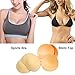Nimiah Bra Cups Inserts Bra Pads Women's Round Sport Yoga Bra Pads Inserts 3 Pairs in Set Beige C/D Cup