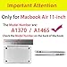Sykiila for MacBook Air 11 Inch Case 4 in 1 Hard Shell Case & HD Screen Protector & Sleeve & TPU Keyboard Cover for Model A1370 / A1465 - Pink Marble