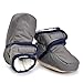 Enteer Infant Snow Boots Premium Soft Sole Anti-Slip Warm Winter Prewalker Toddler Boots (13-18months, dark grey)