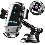 DM Cell Phone Holder for Car, Automatic Clamping Car Phone Mount Qi Wireless Car Charger Dashboard/Air Vent Car Mount Compatible with iPhone 8 Plus XS Max X 11 Pro, Samsung Galaxy S9 S10 Plus Note 9