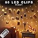 50 LED Photo Clips String Lights with Remote - Photo Clips - String Lights - Led Photo Clip - Bedroom Lights - Photo Hanging - Bedroom Decorations - LED Photo String - Photo Clip Holder